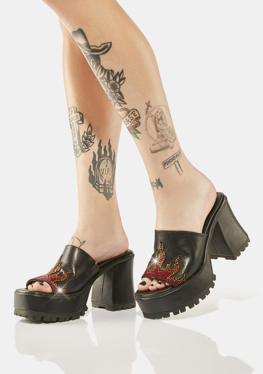 Burning Question Platform Sandals dELiA*s by Dolls Kill,All Products : American Fashion Style Bags On Sale