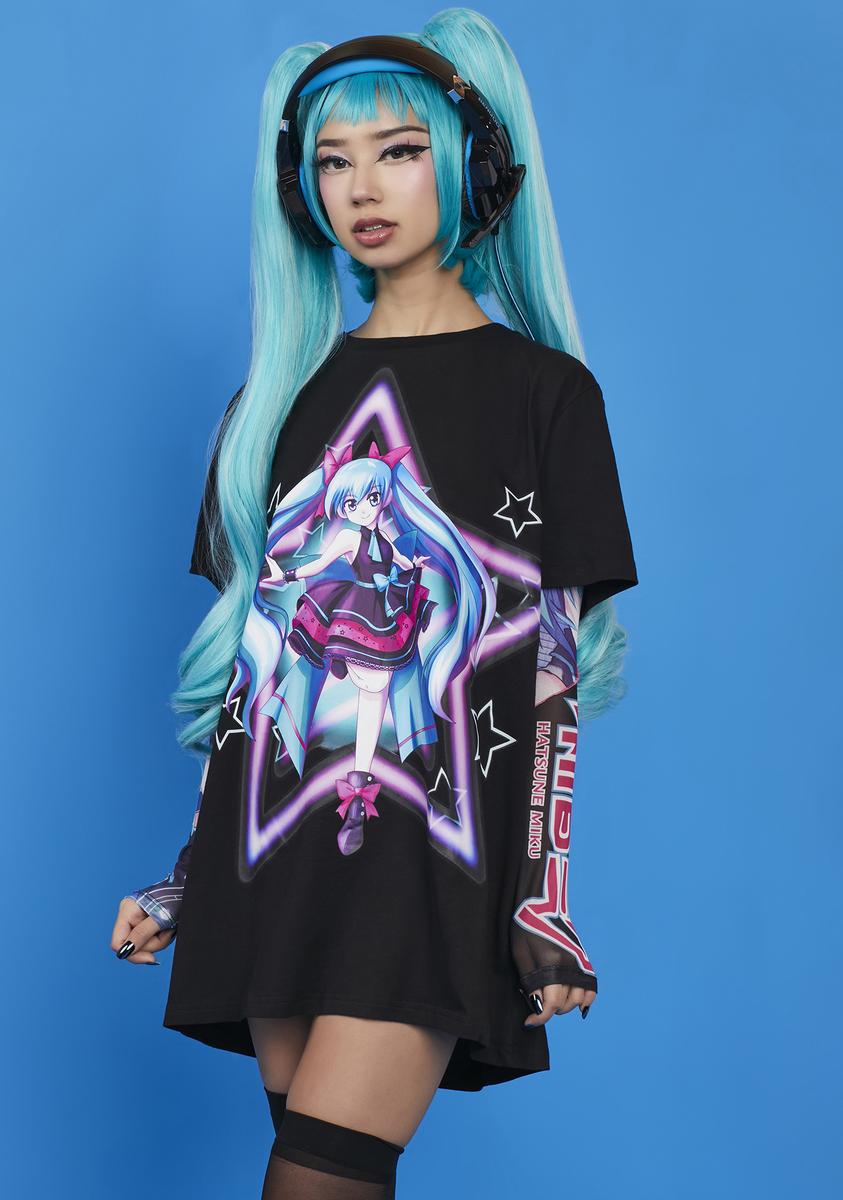Dolls Kill x Powerpuff Girls Star Graphic Oversized Tee - Black | XX-Small