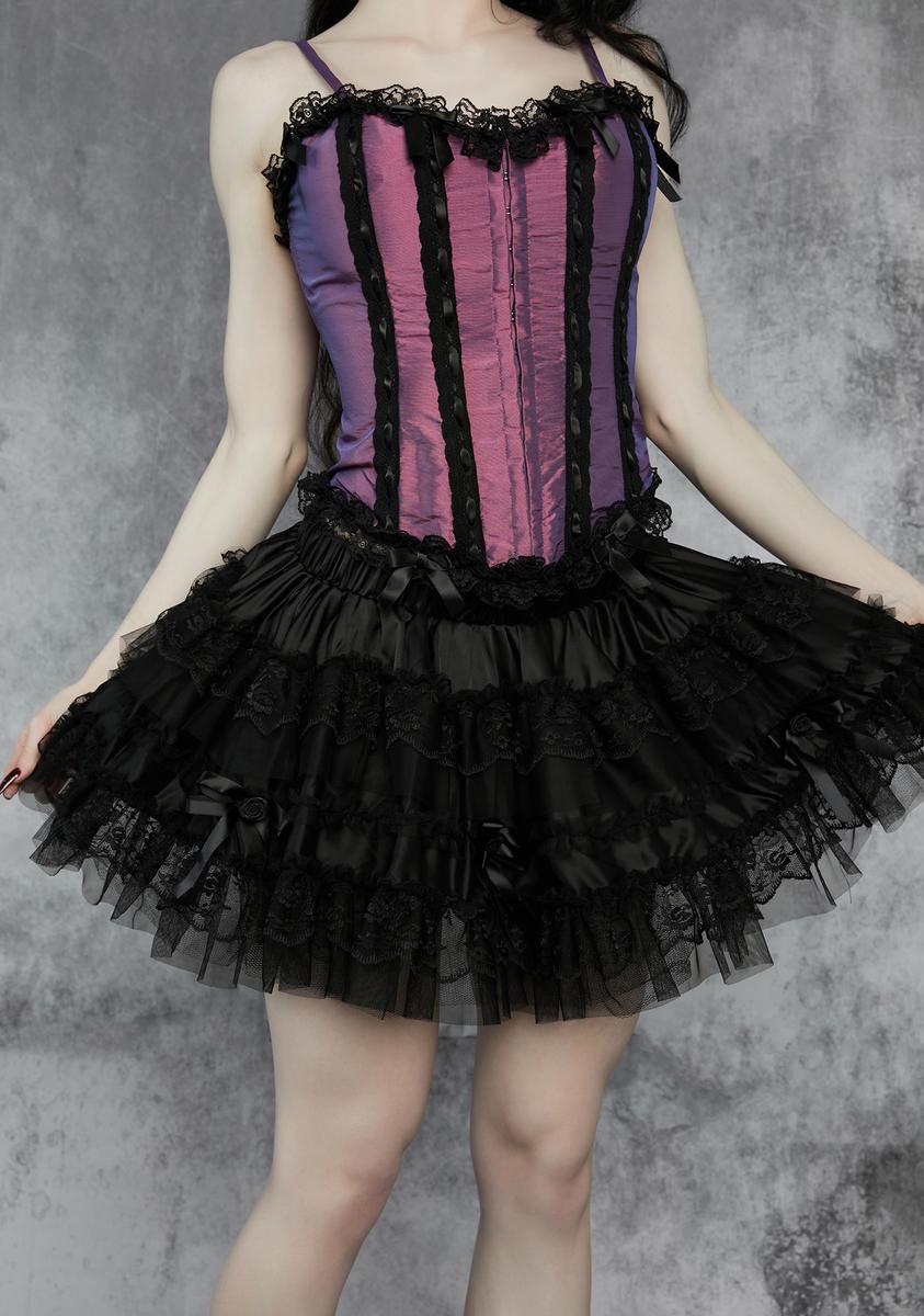 Widow Tulle Petticoat Mini Skirt - Black – Dolls Kill