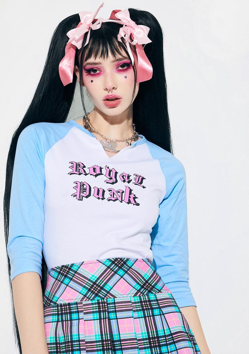 Punk Raglan Current Mood Royal Punk Graphic Raglan Tee - Pastel – Dolls Kill