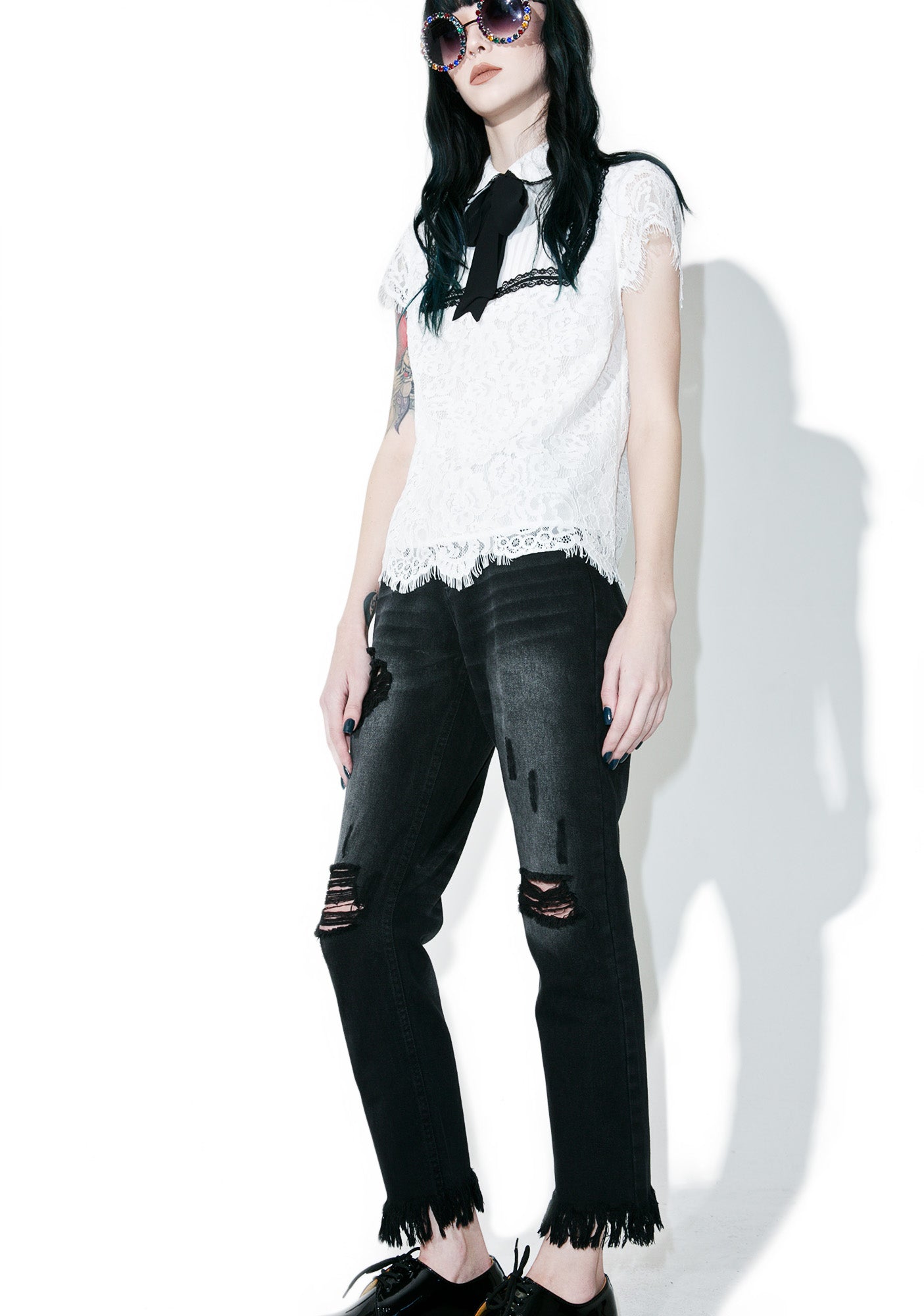 Tattle Tailz Distressed Jeans – Dolls Kill